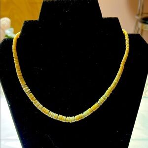 Vintage handmade shell necklace & handmade seed necklace